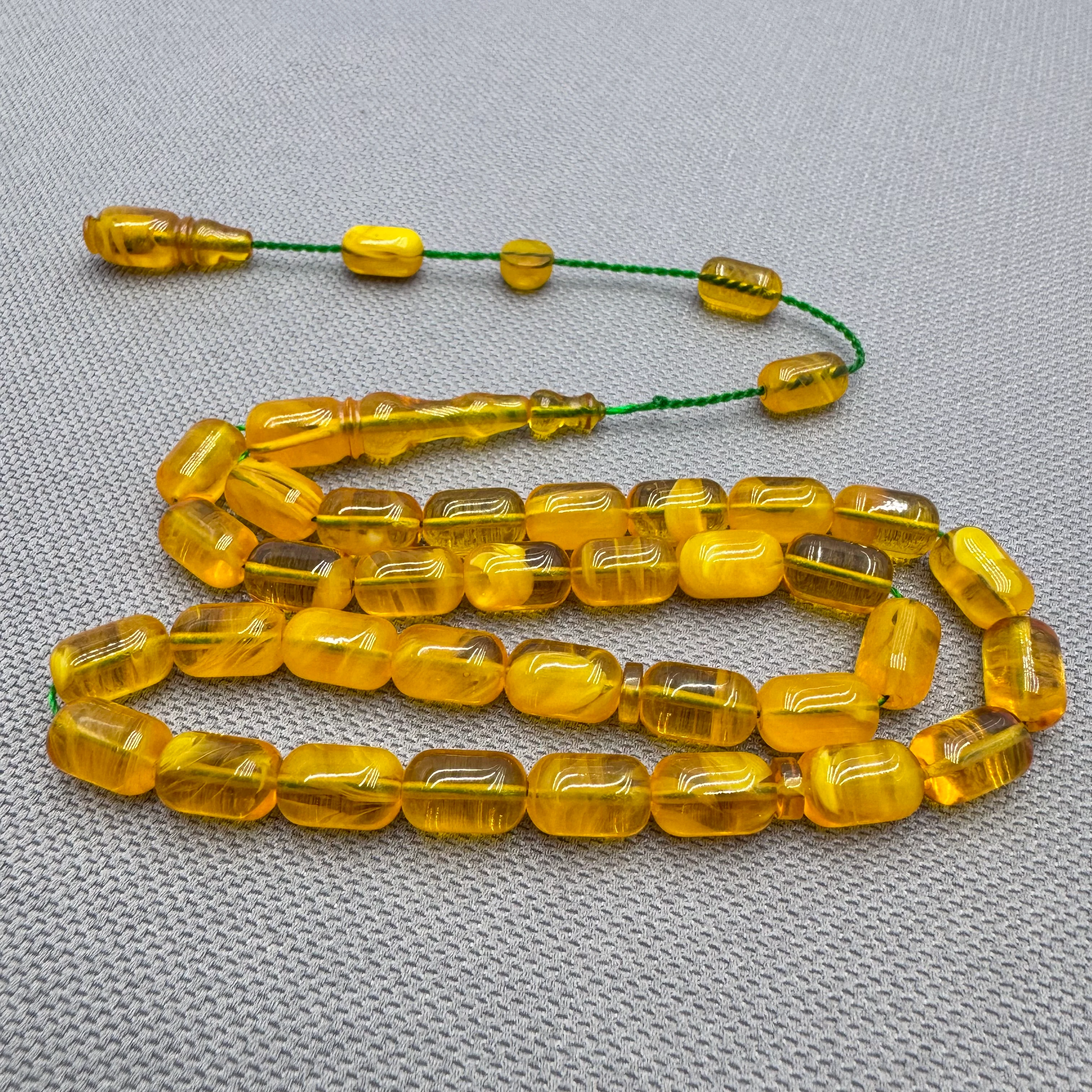 Erkan ÇUBUKÇU Usta İşçilikli Yoğun Hareli Sıkma Kehribar